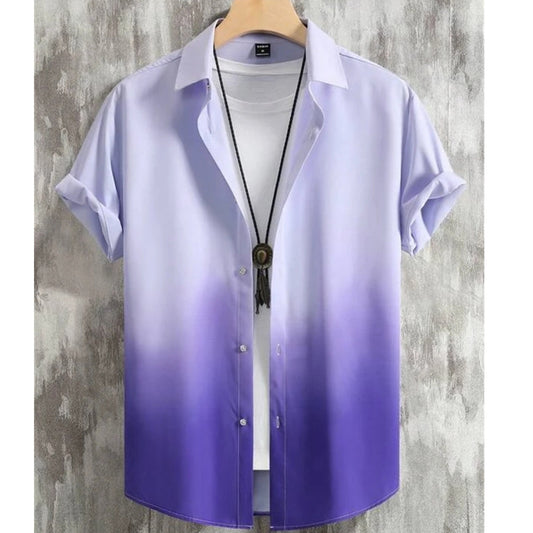 Camisa Casual Difuminada/ Morado K163