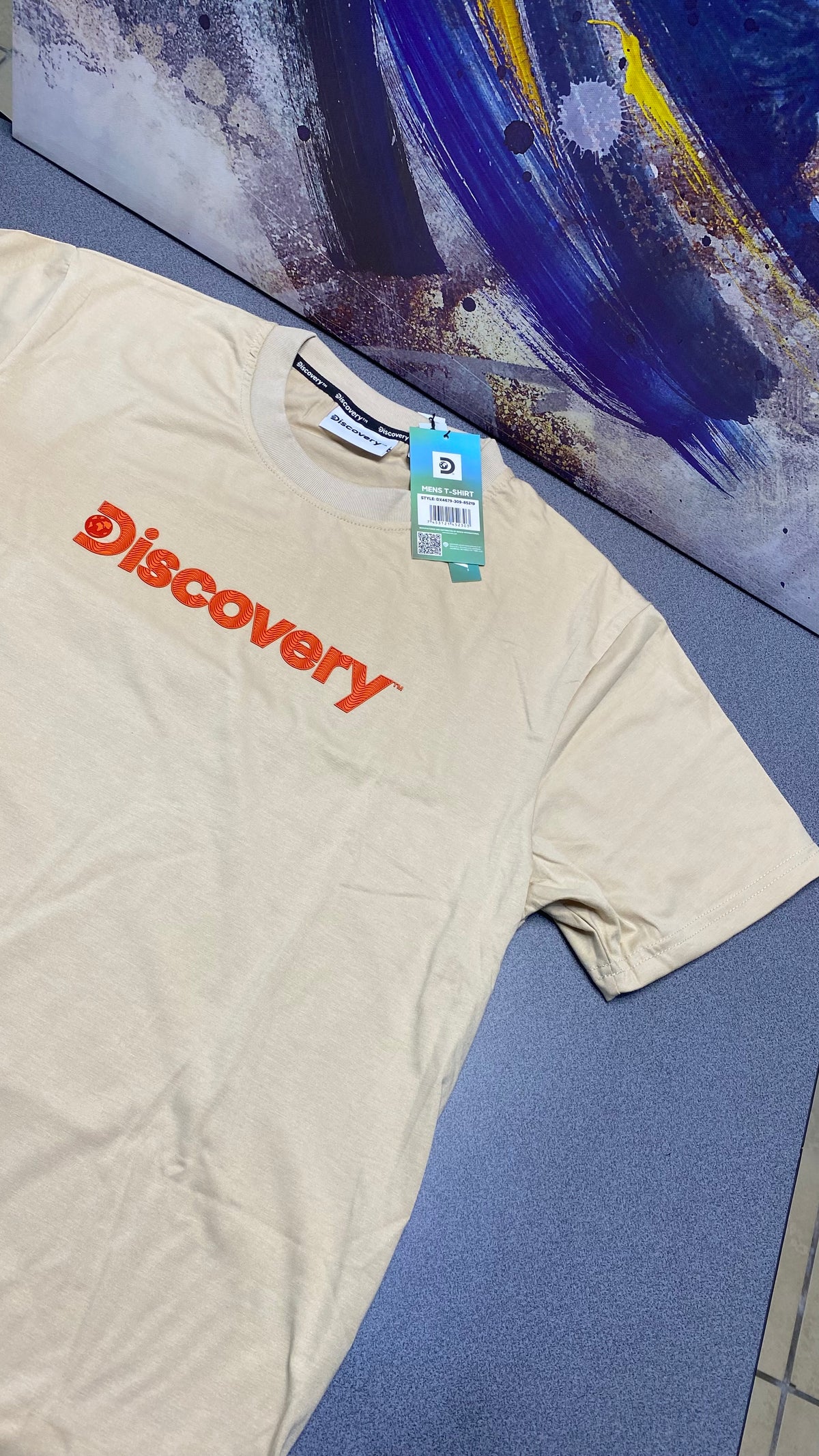 Camiseta Discovery para Caballero - Beige KCN16