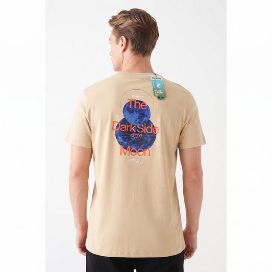 Camiseta Discovery para Caballero - Beige KCN16