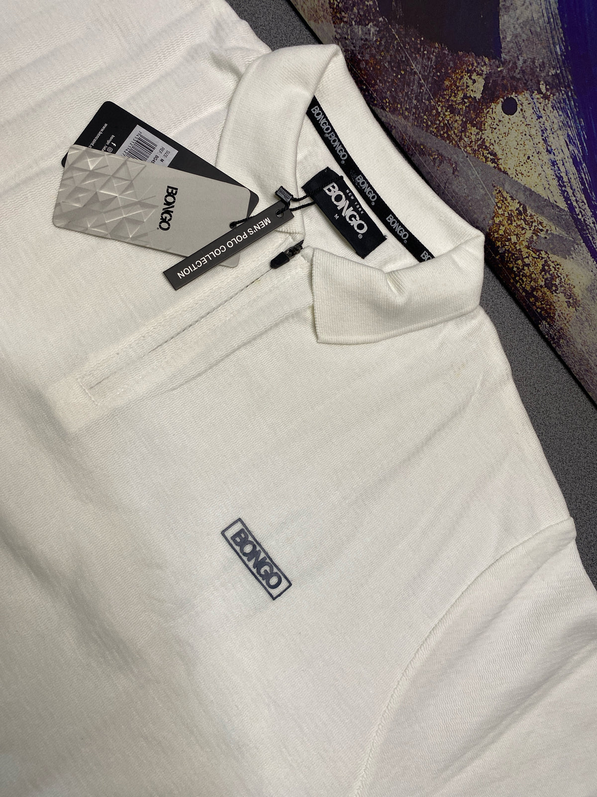 Camiseta Bongo para Caballero Tipo Polo - Blanco KCN18
