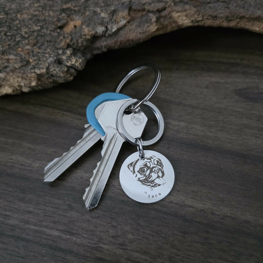 LLAVERO FOTO GRABADO LASER MASCOTA ML01