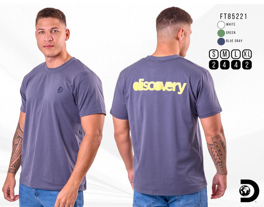 Camiseta Discovery para Caballero - Blue Gray KCN15