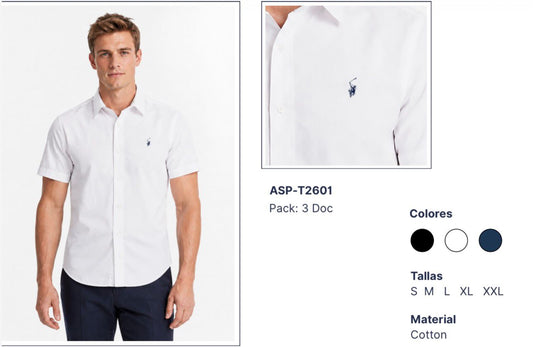 Camisa Polo Club Alexander Smith  Formal Blanco  NK24