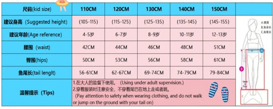 Traje de baño Sirena para niña /  2 piezas  B138