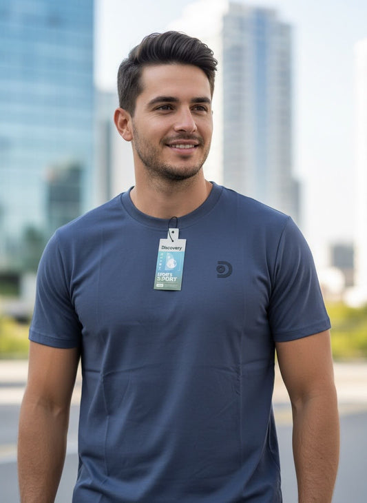 Camiseta Discovery para Caballero - Blue Gray KCN15