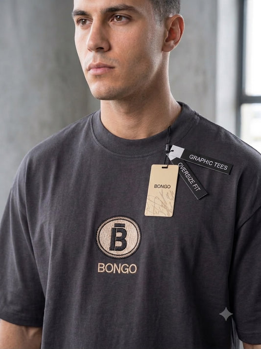 Camiseta Bongo para Caballero Oversize - Charcoal KCN10