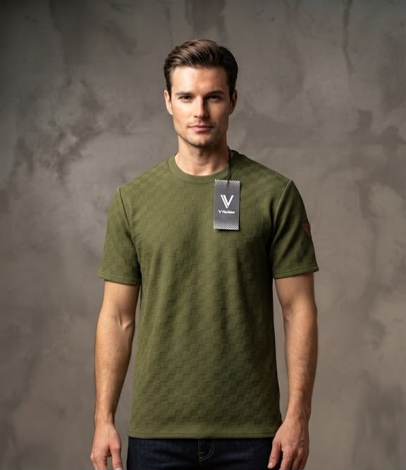 Camiseta Over Size con Alto relieve  Marca Interview -  Verde NK20