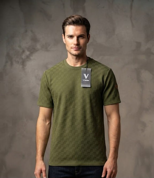 Camiseta Over Size con Alto relieve  Marca Interview -  Verde NK20