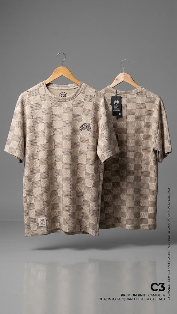 Camisa Casual Premium para Caballero Oversize Marca C3/ Beige NK29