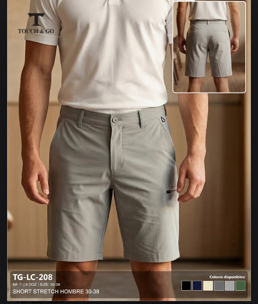 Short Casual Touch & Go para Caballero/ NK34 Gris Claro