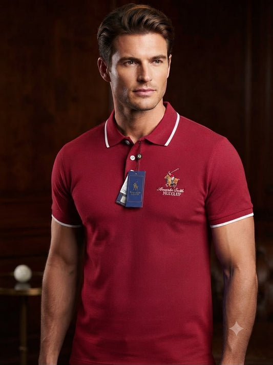 Camisa Polo Club Alexander Smith Rojo NK04