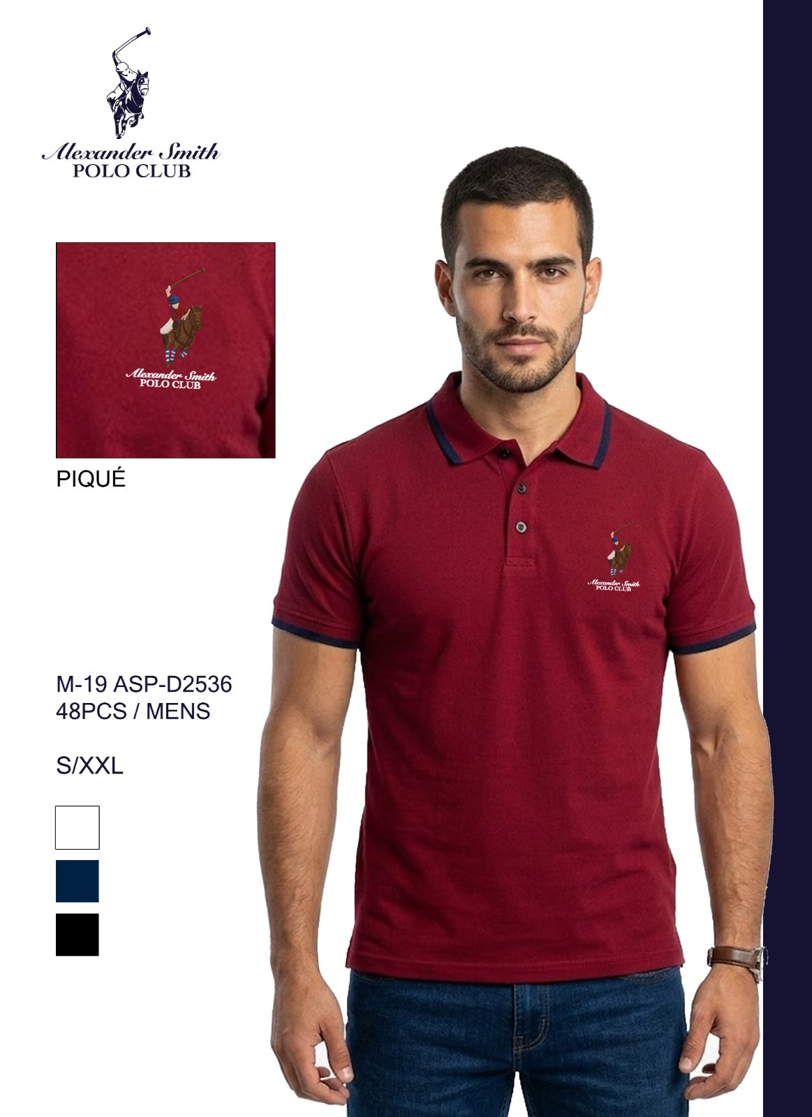 Camisa Polo Club Alexander Smith Rojo NK04