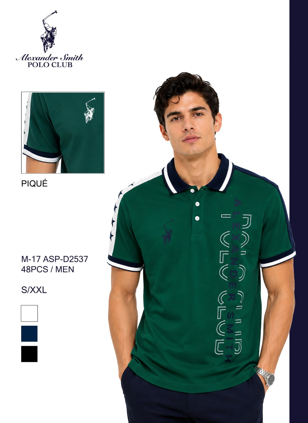 Camisa Polo Club Alexander Smith  Verde NK05