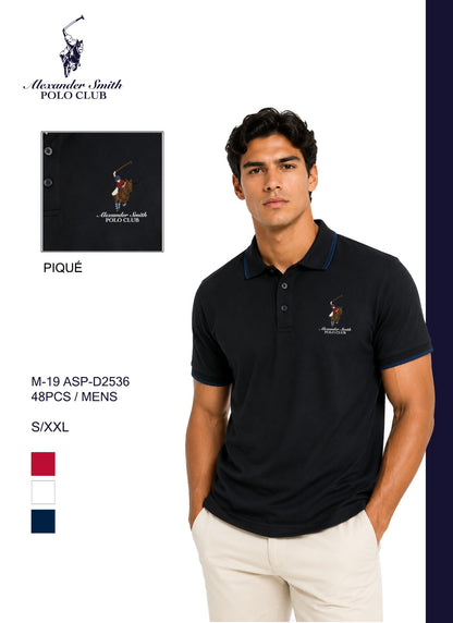 Camisa Polo Club Alexander Smith Negro NK04