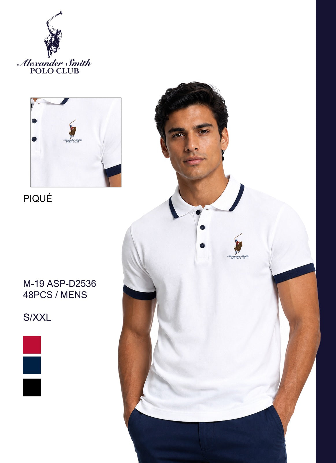 Camisa Polo Club Alexander Smith Blanco NK04
