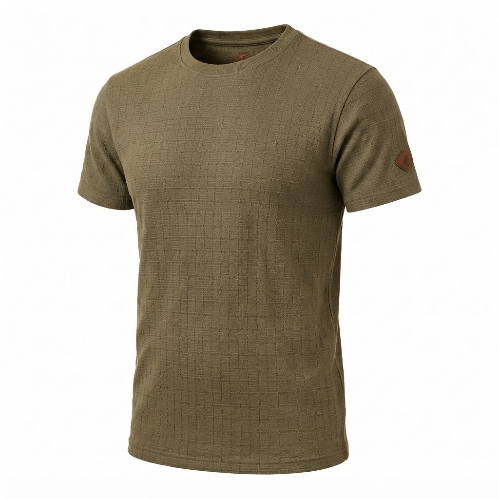 Camiseta Over Size con Alto relieve  Marca Interview -  Khaki NK20
