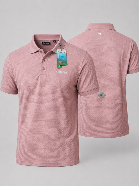 Camisa Tipo Polo Marca Discovery   - Rosa vieja  NK10
