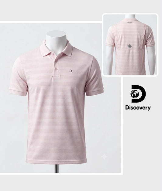 Camisa Tipo Polo Marca Discovery   -Blanco NK09