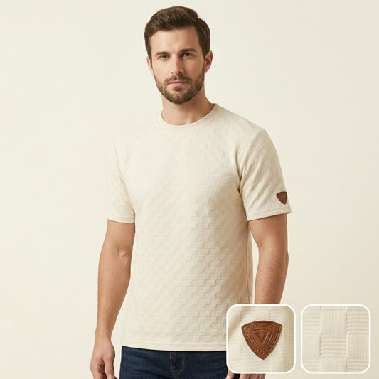 Camiseta Over Size con Alto relieve  Marca Interview -  Blaco NK20