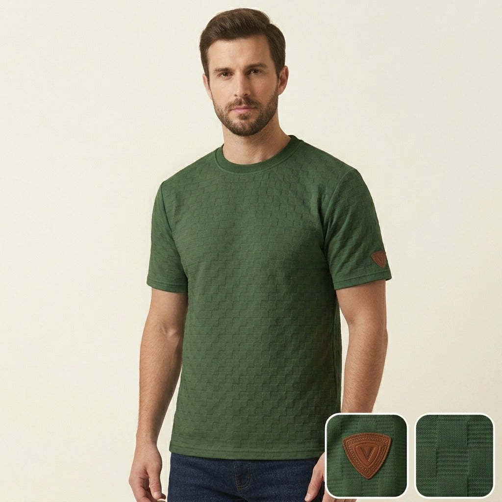 Camiseta Over Size con Alto relieve  Marca Interview -  Verde NK20