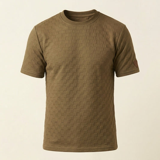 Camiseta Over Size con Alto relieve  Marca Interview -  Beige NK20