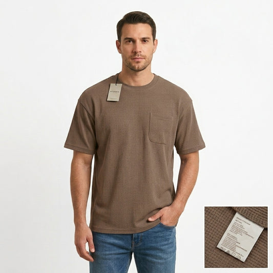 Camiseta Over Size Marca Interview - Beige NK19