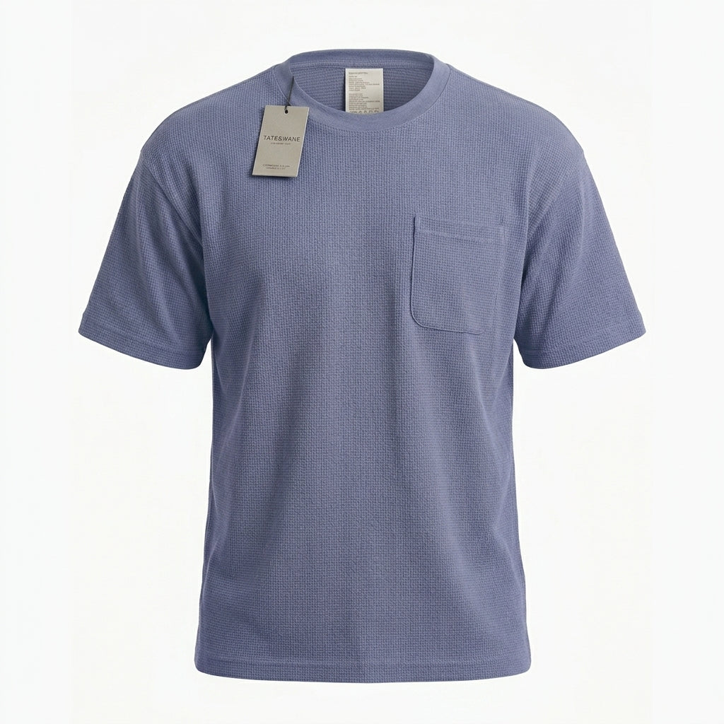Camiseta Over Size Marca Interview - Azul NK19