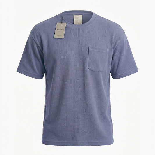 Camiseta Over Size Marca Interview - Azul NK19