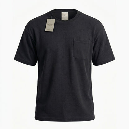 Camiseta Over Size Marca Interview - Negro NK19