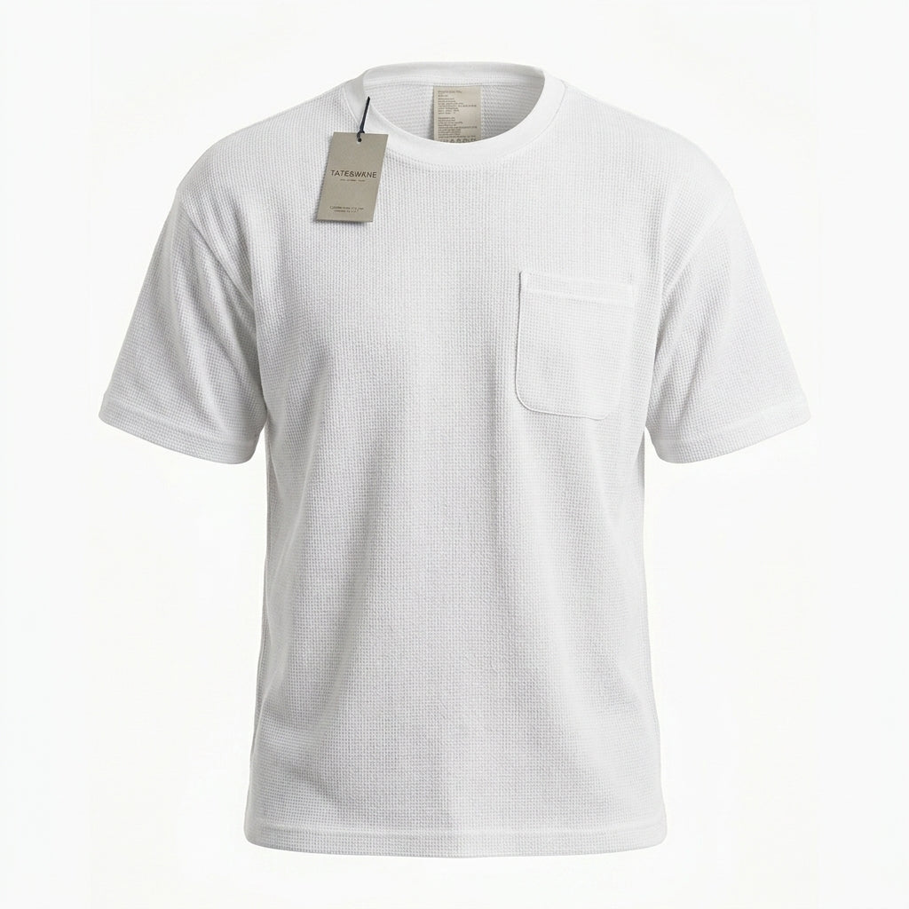 Camiseta Over Size Marca Interview - Blanco NK19