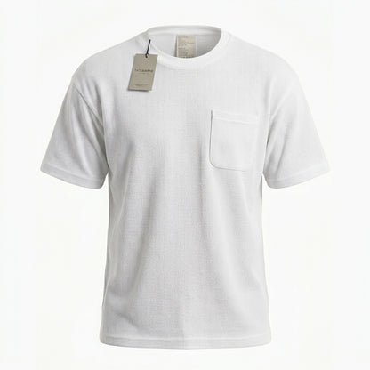 Camiseta Over Size Marca Interview - Blanco NK19