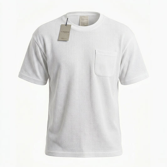 Camiseta Over Size Marca Interview - Blanco NK19