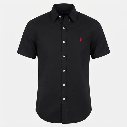 Camisa Polo Club Alexander Smith  Formal Negro NK24