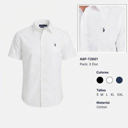 Camisa Polo Club Alexander Smith  Formal Blanco  NK24