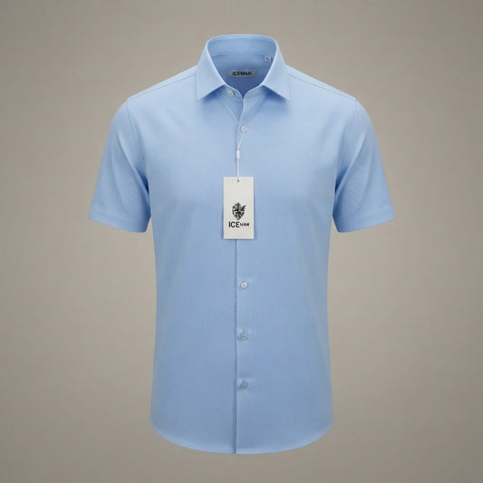 Camisa Formal Manga Corta Ice Man/ Azul Celeste NK26