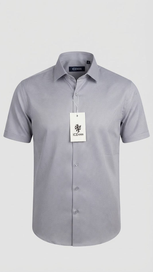 Camisa Formal Manga Corta Ice Man/ Gris NK26