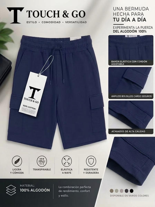 Short Casual Touch & Go Premium para Caballero/ NK35 Azul