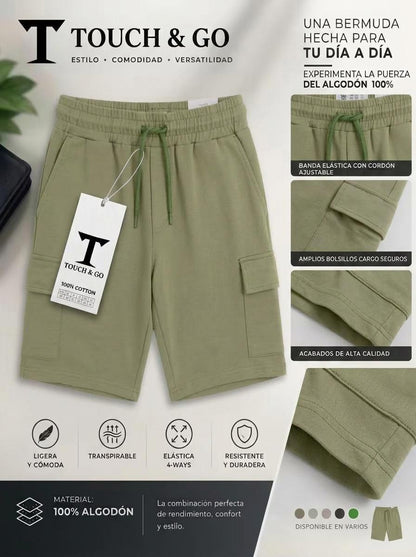 Short Casual Touch & Go Premium para Caballero/ NK35 Verde Olivo