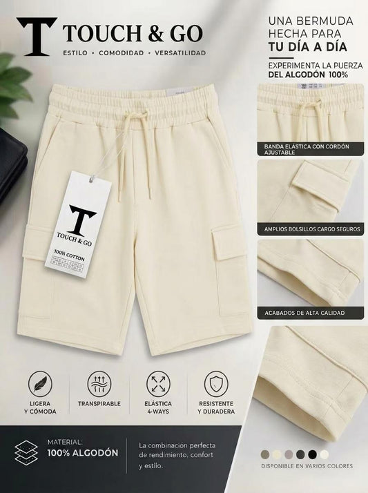 Short Casual Touch & Go Premium para Caballero/ NK35 Beige