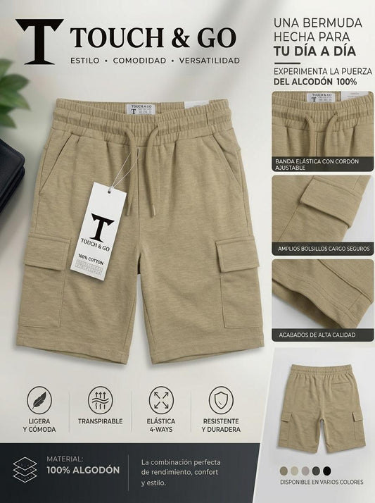 Short Casual Touch & Go Premium para Caballero/ NK35 Cafe