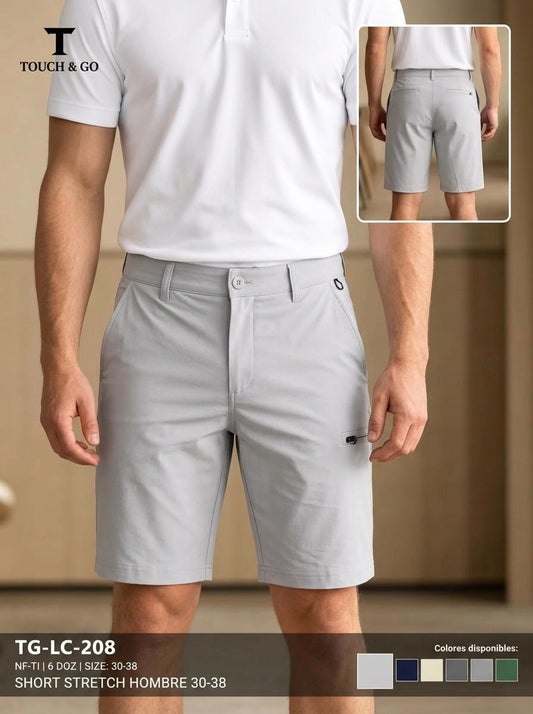 Short Casual Touch & Go para Caballero/ NK34 Gris Claro
