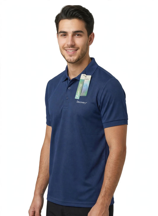 Camisa Tipo Polo Marca Discovery   - Azul  NK39