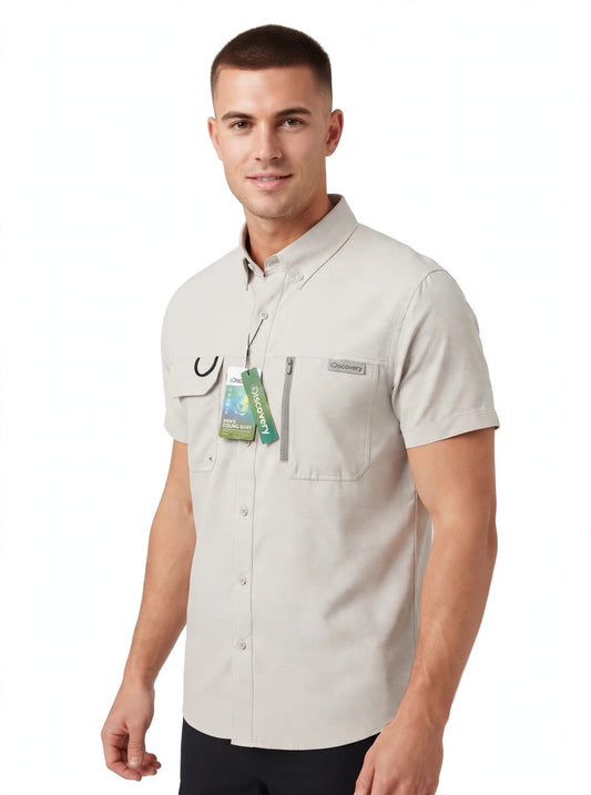 Camisa Marca Discovery   - Gris ,Silver  NK40