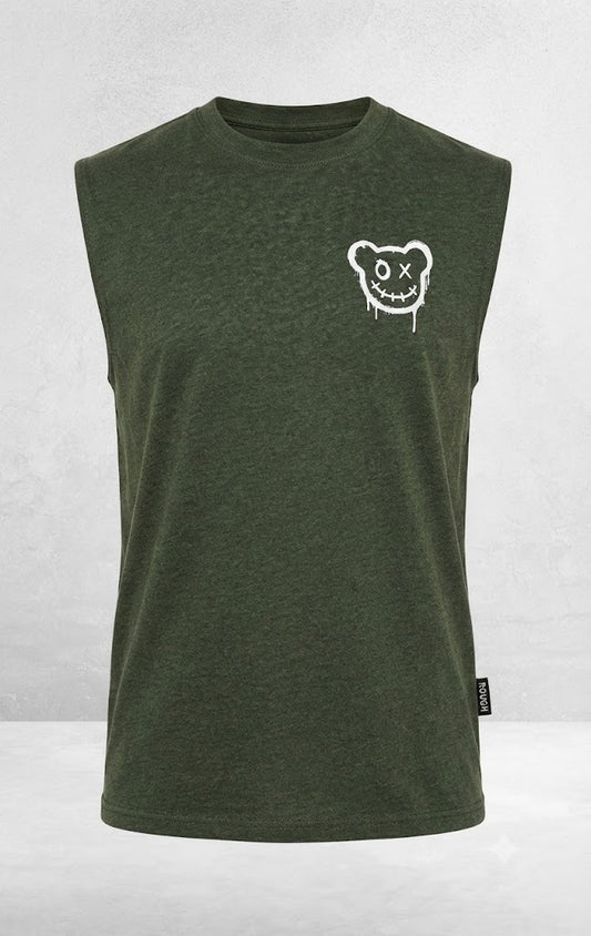 Camisa Casual sin mangas para Caballero Oversize /Verde NK13