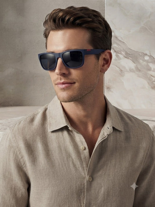 Lentes para el Sol. para caballero  -Estilo Linea/ Marco Azul C187