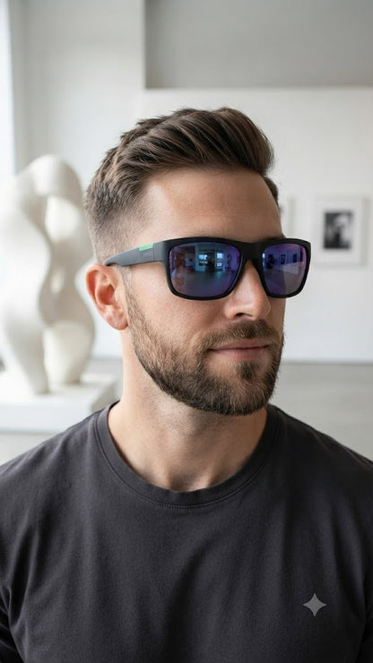 Lentes para el Sol. para caballero  -Estilo Linea/ Lente Azul C187