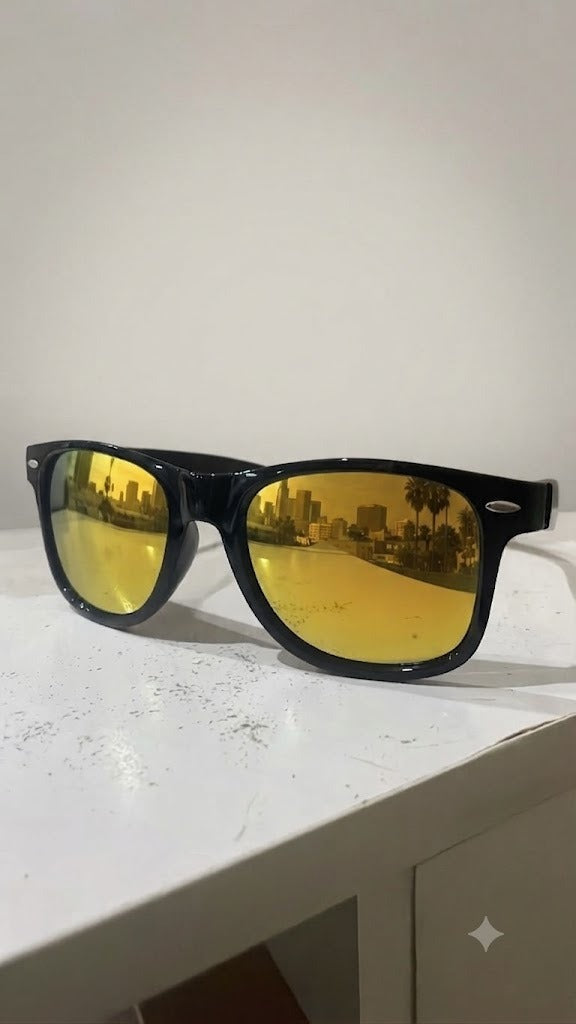 Lentes para el Sol. para caballero  -  Negro-Lente amarillo  C188