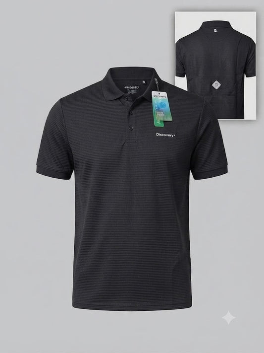 Camisa Tipo Polo Marca Discovery   - Gris negro NK10