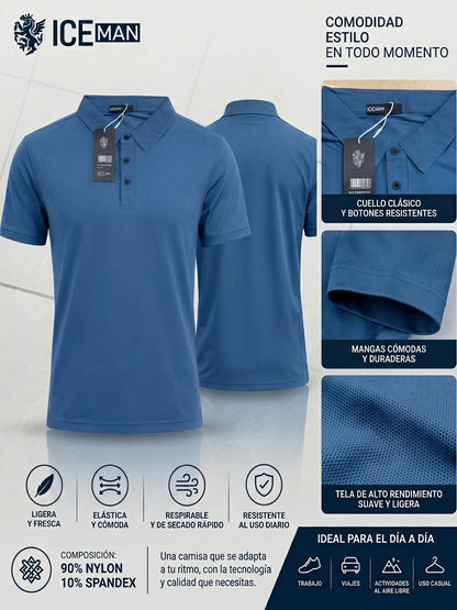 Camisa Ice Man Tipo polo Premium NK36 Azul