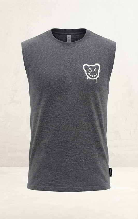 Camisa Casual sin mangas para Caballero Oversize /Gris NK13